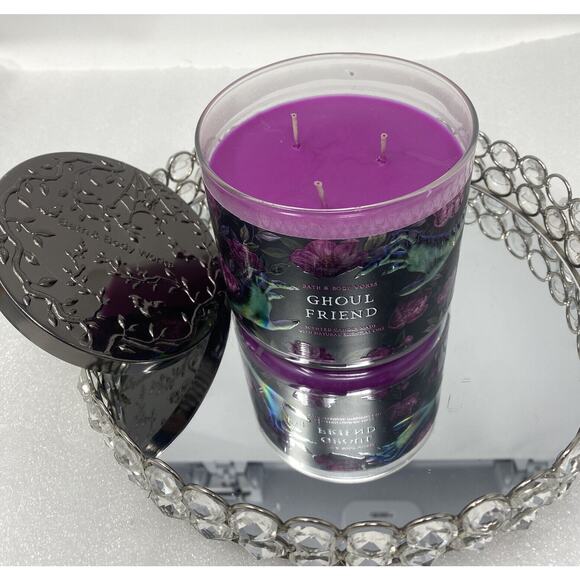 Bath & Body Works 3-wick Scented Candle Halloween GHOUL FRIEND w/essential oils - Picture 2 of 4